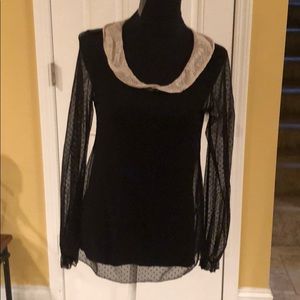 UO’s “Pins & Needles” Sheer Polka Dotted Blouse M